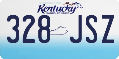 KY license plate 328JSZ