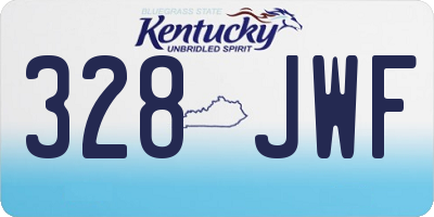 KY license plate 328JWF