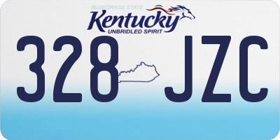 KY license plate 328JZC