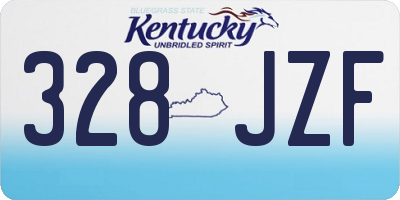 KY license plate 328JZF