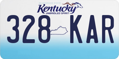 KY license plate 328KAR