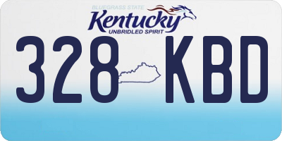 KY license plate 328KBD