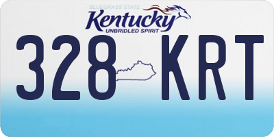 KY license plate 328KRT