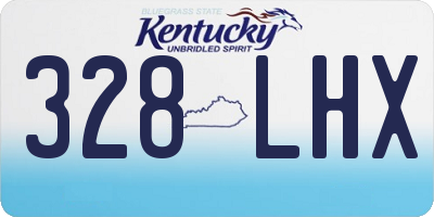 KY license plate 328LHX