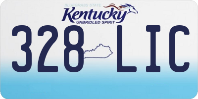 KY license plate 328LIC