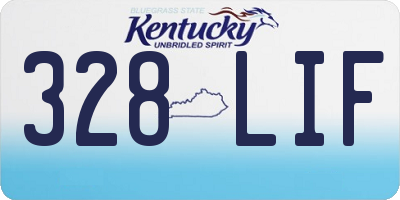 KY license plate 328LIF