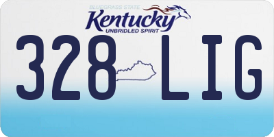 KY license plate 328LIG
