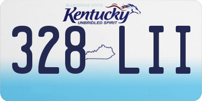 KY license plate 328LII
