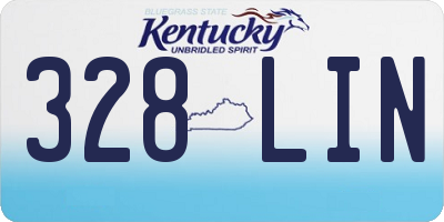 KY license plate 328LIN