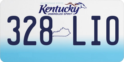 KY license plate 328LIO