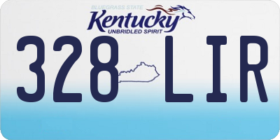KY license plate 328LIR
