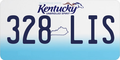 KY license plate 328LIS