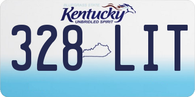 KY license plate 328LIT