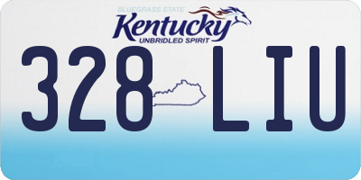 KY license plate 328LIU