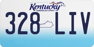 KY license plate 328LIV