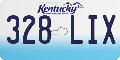KY license plate 328LIX