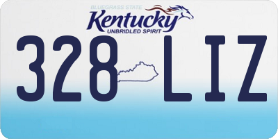 KY license plate 328LIZ