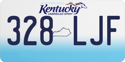 KY license plate 328LJF