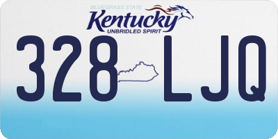 KY license plate 328LJQ