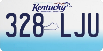 KY license plate 328LJU