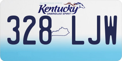 KY license plate 328LJW