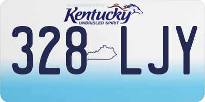 KY license plate 328LJY