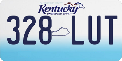 KY license plate 328LUT