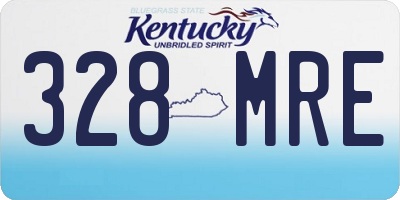 KY license plate 328MRE