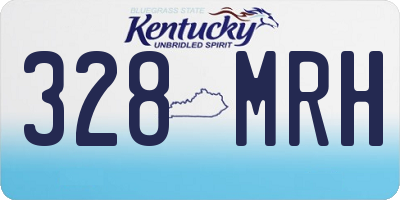 KY license plate 328MRH