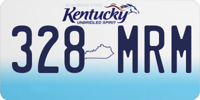 KY license plate 328MRM