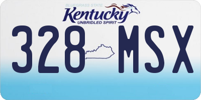 KY license plate 328MSX