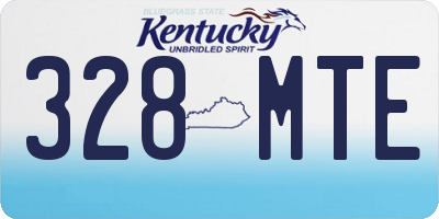 KY license plate 328MTE