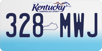 KY license plate 328MWJ