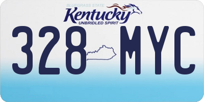 KY license plate 328MYC