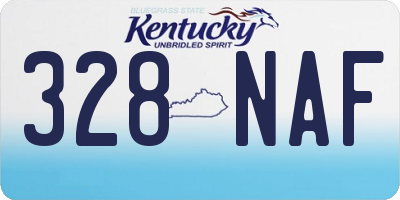 KY license plate 328NAF