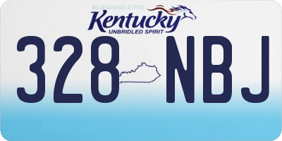 KY license plate 328NBJ