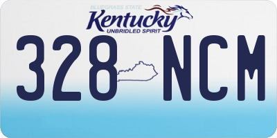 KY license plate 328NCM