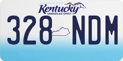 KY license plate 328NDM