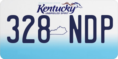 KY license plate 328NDP
