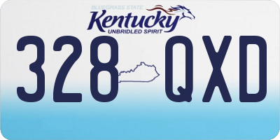 KY license plate 328QXD