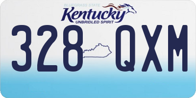 KY license plate 328QXM