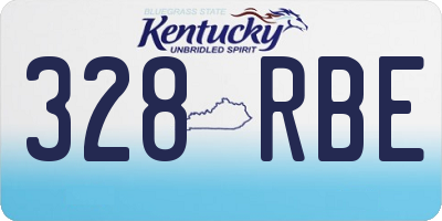 KY license plate 328RBE