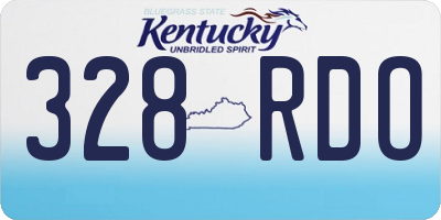 KY license plate 328RDO