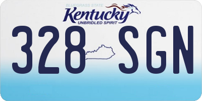 KY license plate 328SGN