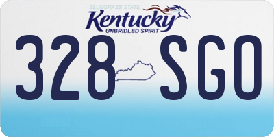 KY license plate 328SGO