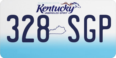 KY license plate 328SGP