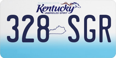 KY license plate 328SGR