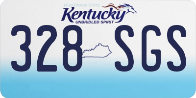 KY license plate 328SGS