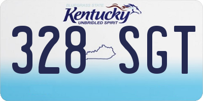 KY license plate 328SGT