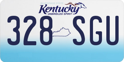 KY license plate 328SGU